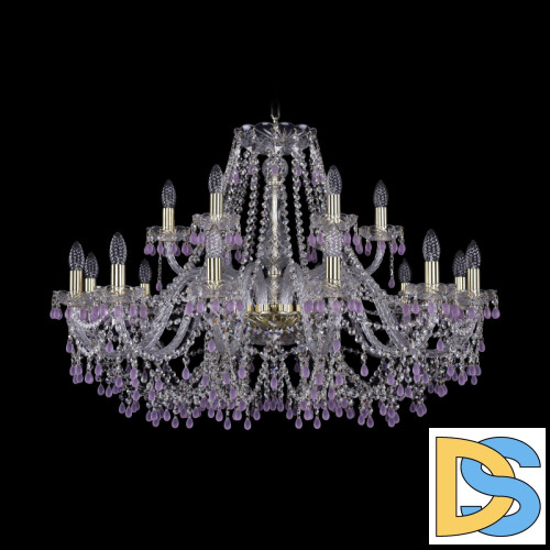 Подвесная люстра Bohemia Ivele Crystal 1410/12+6/360 G V7010