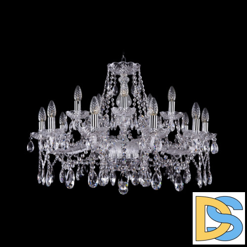Подвесная люстра Bohemia Ivele Crystal 1413/10+5/300 Ni