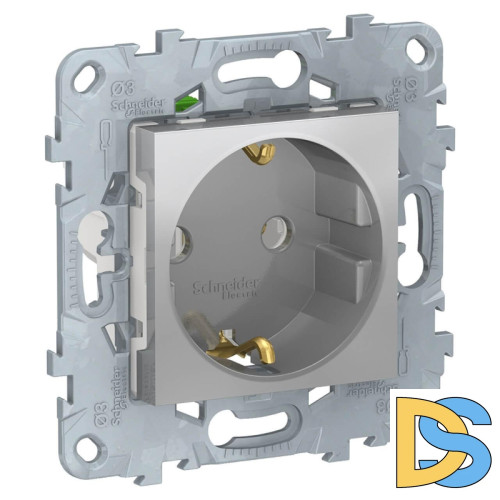 Розетка Schneider Electric Unica New с/з без шторок NU505630