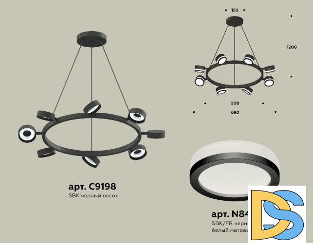 Подвесная люстра Ambrella Light Traditional (C9198, N8415) XB9198200
