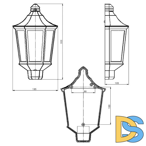 Садово-парковый светильник Эра НБУ 06-60-003 У1 черный мат. Б0061158