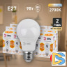 Лампа светодиодная Эра E27 9W 2700K LED A60-9W-827-E27 Б0032246