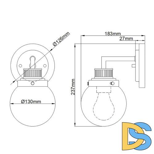 Бра Hinkley Poppy QN-POPPY1-PC-BATH