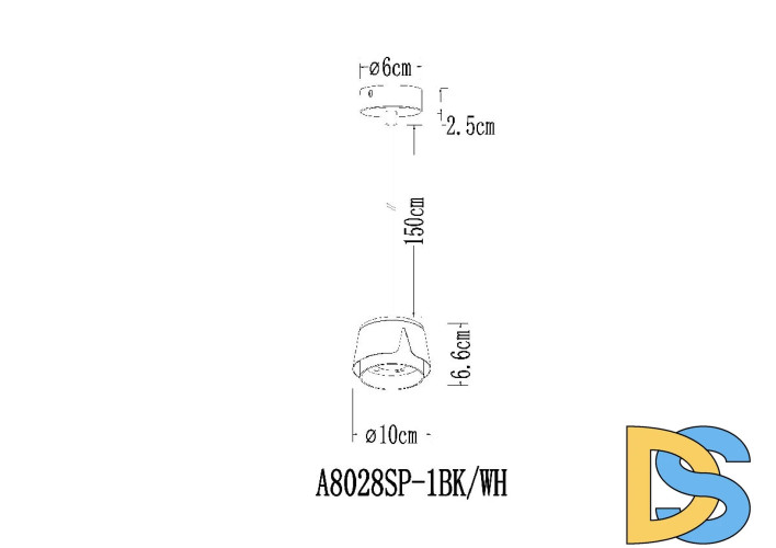 Подвесной светильник Arte Lamp Amaks A8028SP-1WH
