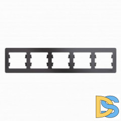 Рамка 5-ая (пятерная), Графит, серия Glossa, Schneider Electric