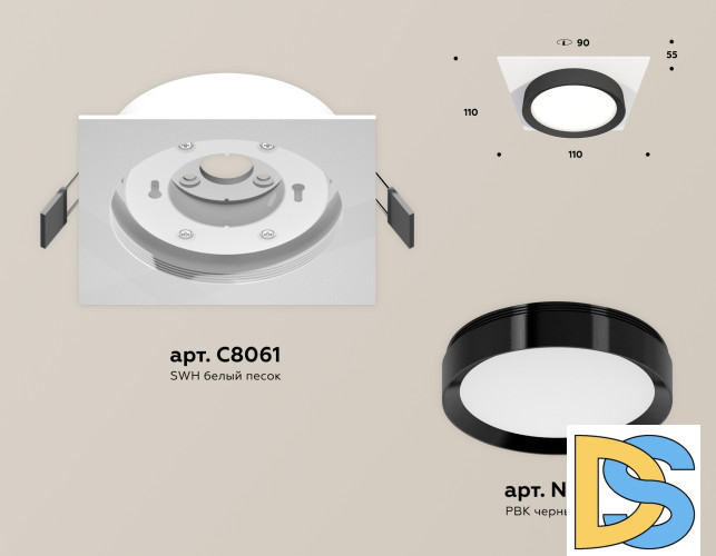 Встраиваемый светильник Ambrella Light Techno Spot XC8061002 (C8061, N8113)