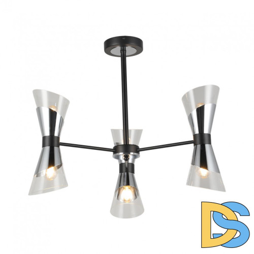 Люстра на штанге IMEX MD.51913-6-S-BK+CH