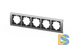 Рамка пятиместная ELBI Zena Platin 500-073600-250