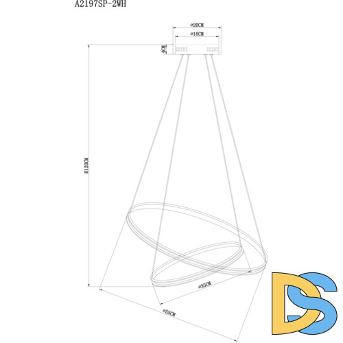 Подвесной светильник Arte Lamp Frodo A2197SP-2WH