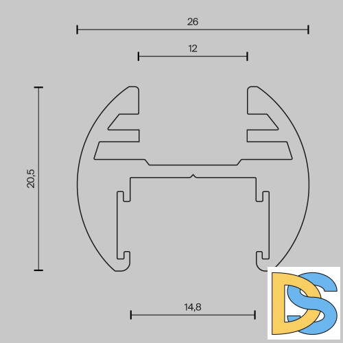 Шинопровод накладной/подвесной Maytoni Busbar trunkings Basity TRX172-R-111B