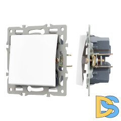 Механизм выключателя одноклавишный перекрестный  Arlight SWT-MKX1-PL-WH (250V, 16A) 043718