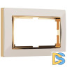 Рамка для двойной розетки Werkel Snabb слоновая кость/золото W0081932 4690389161148