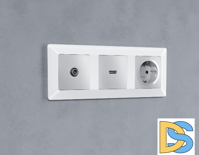 Лицевая панель для TV розетки Ambrella Volt Alfa AP4130