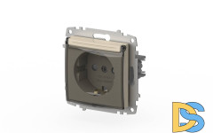 Розетка с крышкой, заземлением и защитой от детей ELBI Zena Vega 609-010300-219