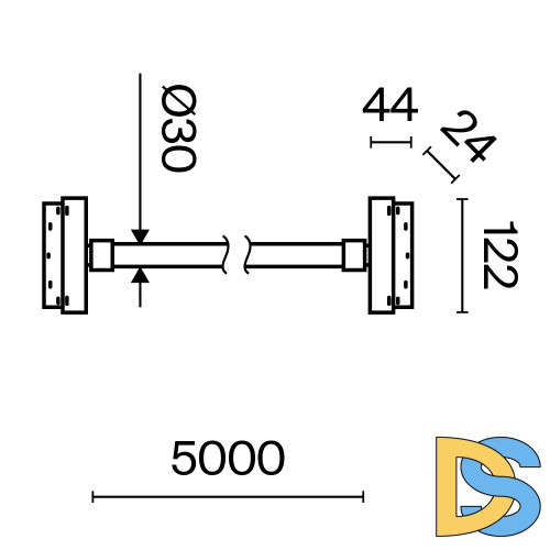 Трековый подвесной светильник Maytoni Tau TR101-2-100W4K-B