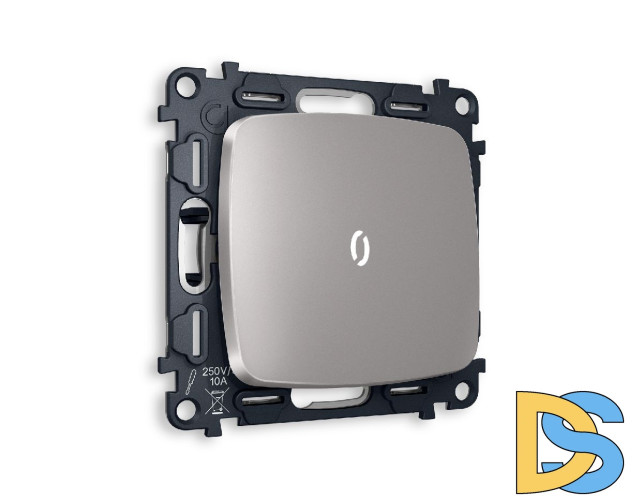 Комплект механизма 1-кл проходного выключателя с подсветкой Ambrella Volt Omega MO502035