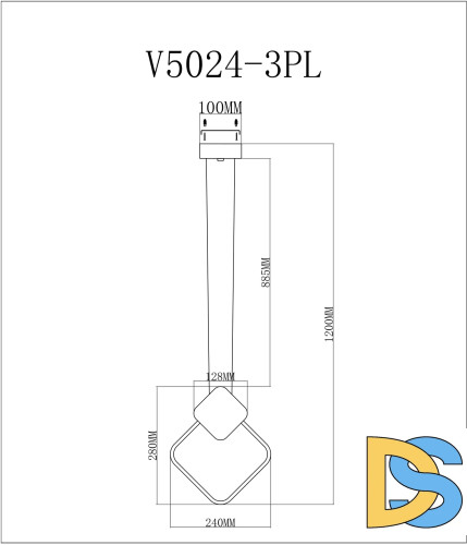 Подвесной светодиодный светильник Moderli Store V5024-3PL