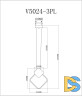 Подвесной светодиодный светильник Moderli Store V5024-3PL