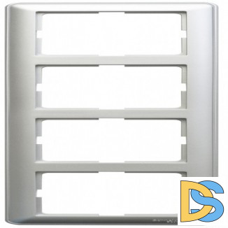 Рамка 4-ая (четверная), Матовый хром, серия Wessen 59, Schneider Electric