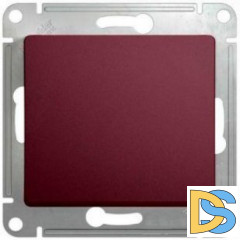 Выключатель 1-клавишный ,проходной (с двух мест), Баклажановый, серия Glossa, Schneider Electric