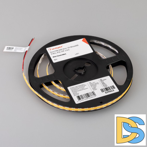 Светодиодная лента Arlight COB-X400-8mm 12V White6000 9 W/m, IP20, CSP, 2.5m 039043