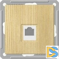 Розетка компьютерная 1-ая кат.5е, RJ-45 (интернет), Сосна (пластик), серия Wessen 59, Schneider Electric