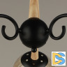 Люстра на штанге Reluce 04886-0.3-03 BK+WOOD