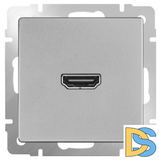 W1196009/ Накладка для розетки HDMI (серебряный рифленый)