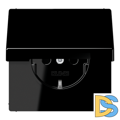 Розетка Schuko с крышкой Jung LS1520BFKLSW