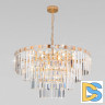 Подвесная люстра Eurosvet Elegante 10130/10 золото/прозрачный хрусталь Strotskis a060643