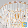Подвесная люстра Eurosvet Elegante 10130/10 золото/прозрачный хрусталь Strotskis a060643