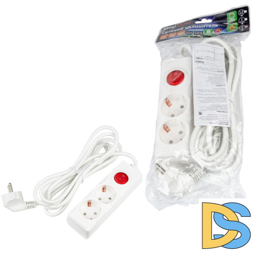 Удлинитель бытовой Uniel Ultra S-GCU2-3B WHITE UL-00010010
