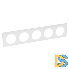 Рамка 5-постовая Legrand Celiane белый глянец 066630