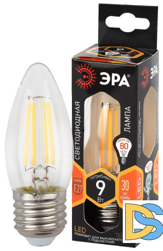 Лампа светодиодная Эра E27 9W 2700K F-LED B35-9w-827-E27 Б0046993