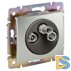 Розетка TV-FM-SAT оконечная Legrand Valena алюминий 770136