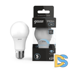 Лампа светодиодная диммируемая Gauss E27 11W 4100K матовая 102502211-D
