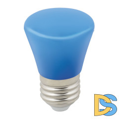Лампа светодиодная Volpe Decor color LED-D45-1W/BLUE/E27/FR/С BELL UL-00005639