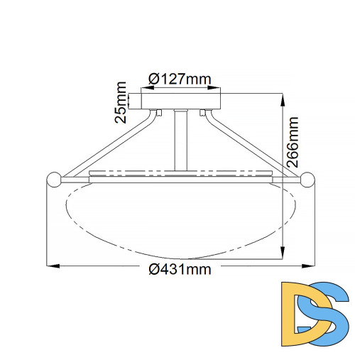 Потолочный светильник Kichler Belle QN-BELLE-SF-PN