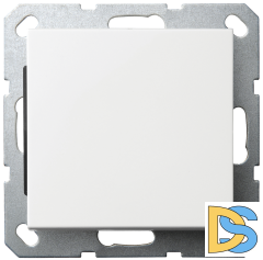 Выключатель одноклавишный Jasmart перекрестный в комплекте с накладкой 10A 250V белый глянцевый G3013W
