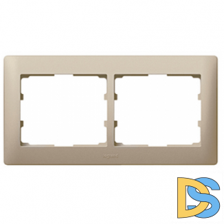 Рамка 2 поста горизонтальная Legrand Galea Life - титан