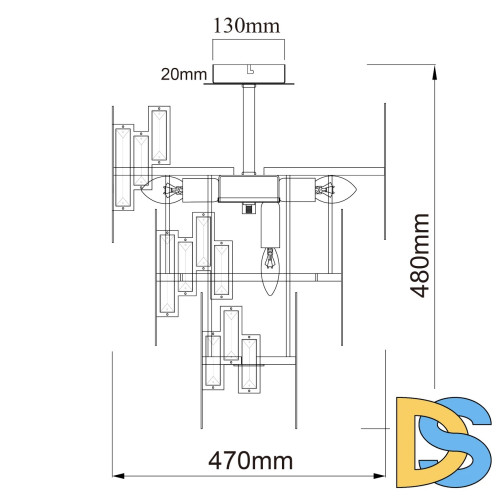 Потолочная люстра MW-Light Монарх 2 121010505