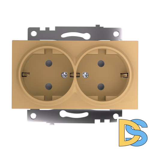 Розетка двухместная с защитной шторкой Stekker GLS16-7114-08 Катрин 49226