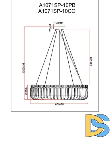 Подвесная люстра Arte Lamp Mayotte A1071SP-10CC