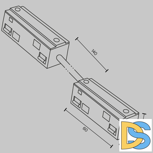 Коннектор питания угловой гибкий Maytoni Technical Magnetic track system Exility Accessories for tracks Exility TRA034CPC-42B-15-1