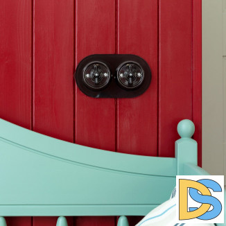 Переключатель/выключатель одноклавишный (черный) Ретро W5612008