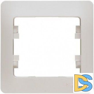 Рамка 1-ая (одинарная), Молочный, серия Glossa, Schneider Electric