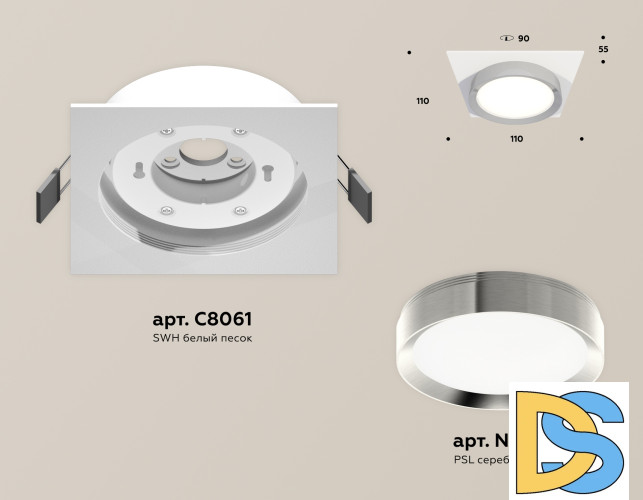 Встраиваемый светильник Ambrella Light Techno Spot XC8061003 (C8061, N8118)