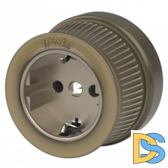 Розетка с заземлением (Бронзовый) ретро W5771012