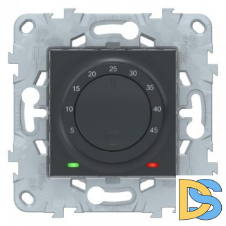 Терморегулятор для теплого пола, Антрацит, серия Unica New, Schneider Electric