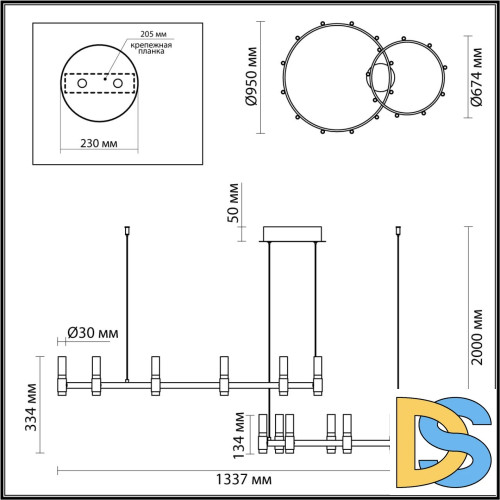 Подвесная люстра Odeon Light Candel 5009/98LA